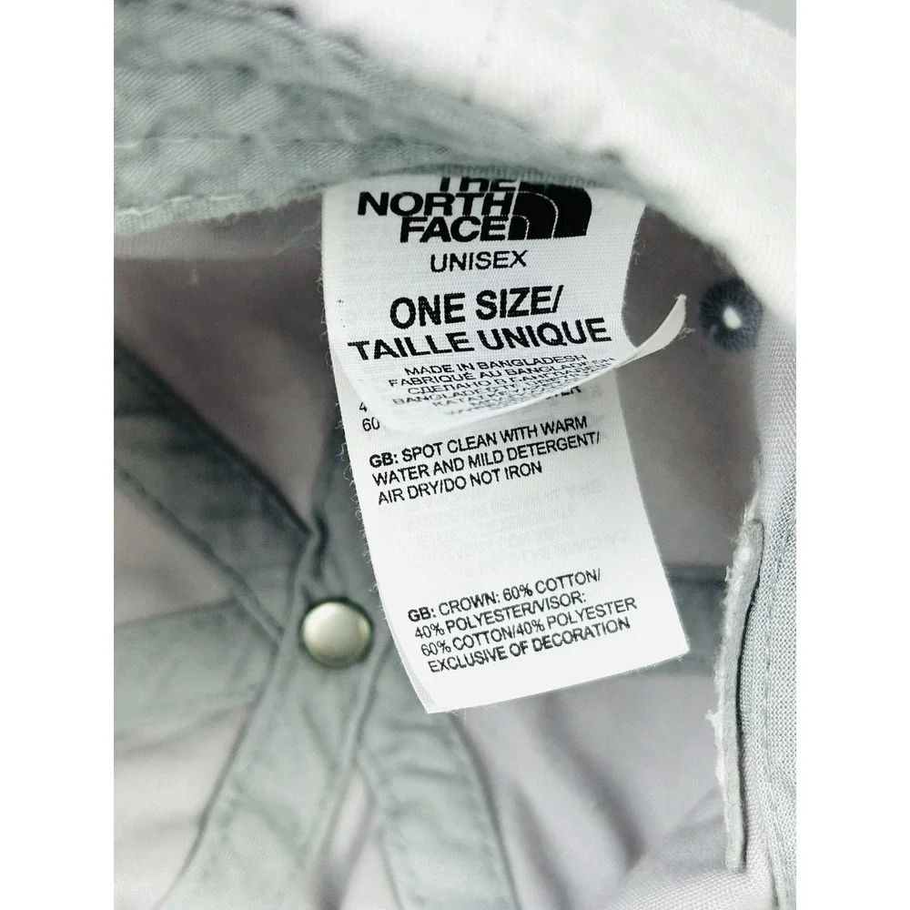 The North Face Bear Adult Light Grey‎ Adjustable Hat Strapback Cap